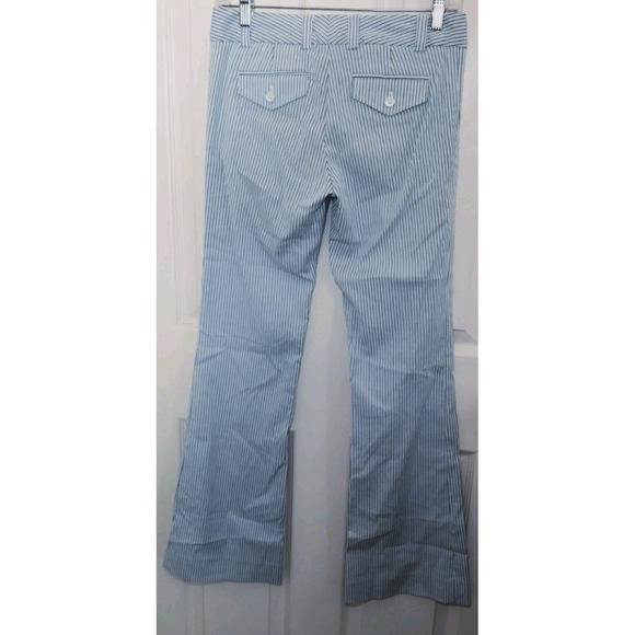 Vintage Y2K GAP Blue Pinstripe Wide Leg Pant Size 1 - Picture 2 of 4